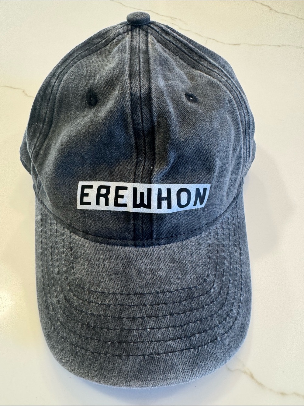 EREWHON Washed Black Baseball Cap